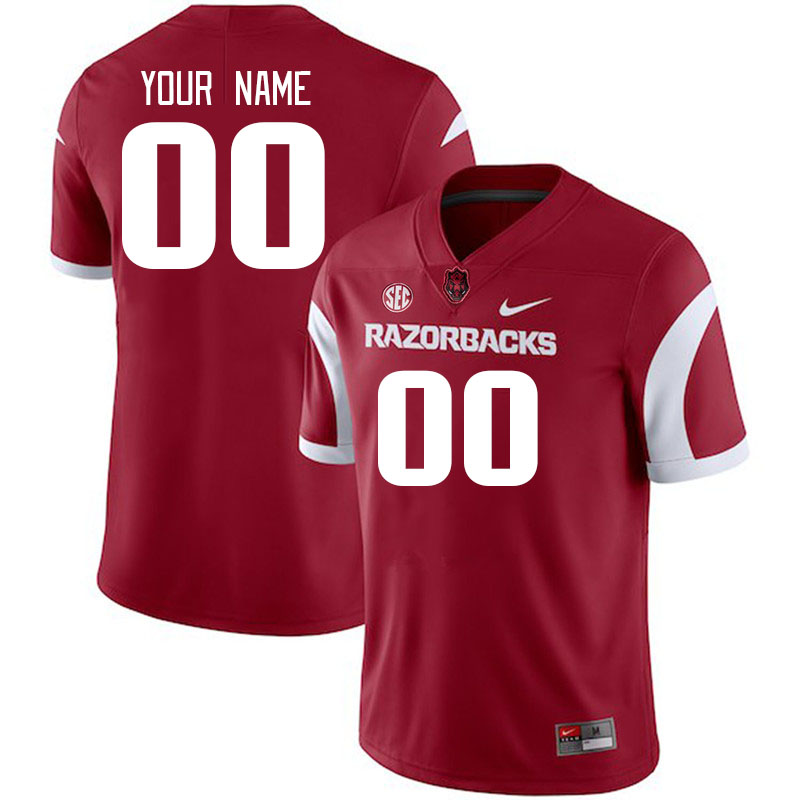 Custom Arkansas Razorbacks Name And Number College Football Jerseys Stitched-Cardinal
